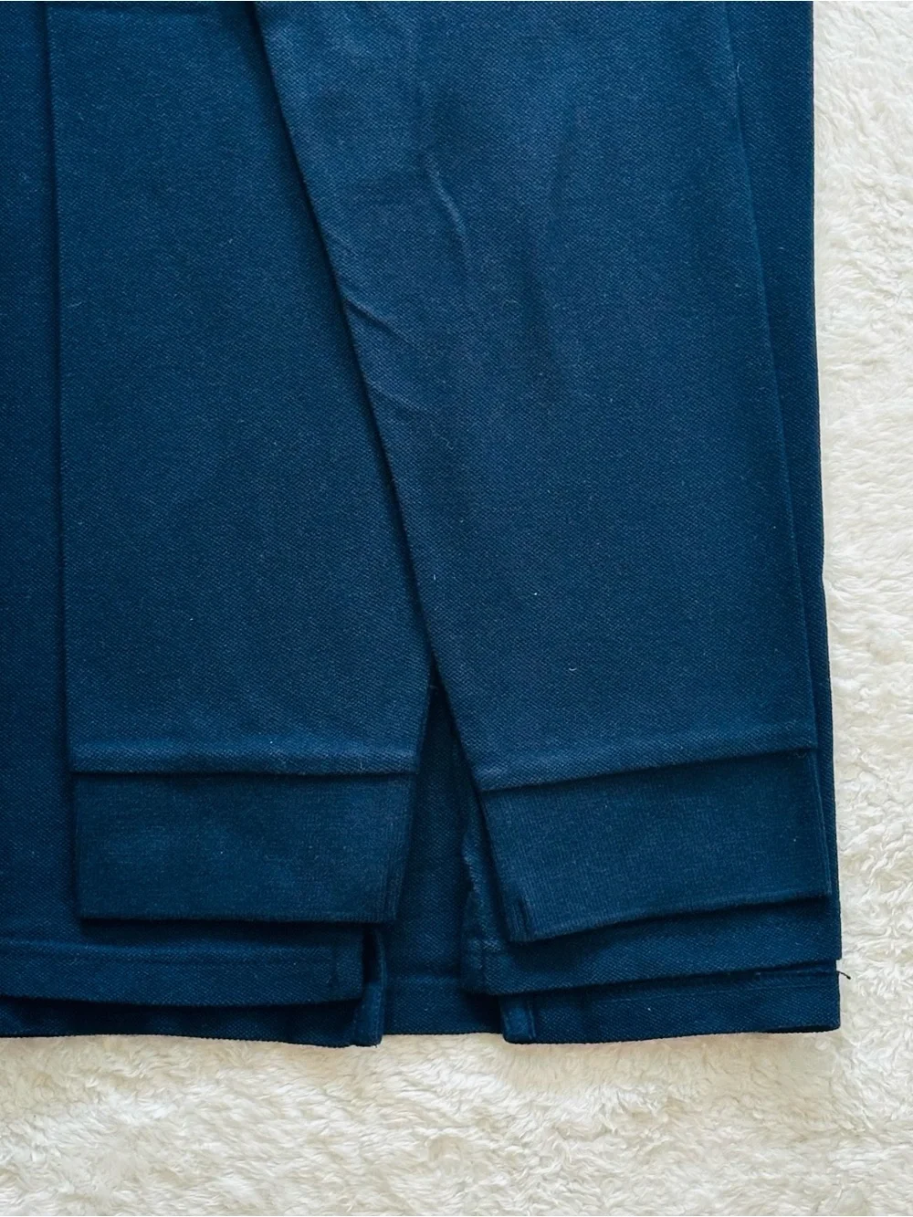 NWT J.Crew Men's Navy Blue Classic Piqué Cotton Polo Long Sleeve Shirt Size XL